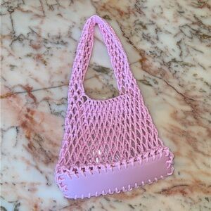 Kosas Pink Crochet Tote Bag